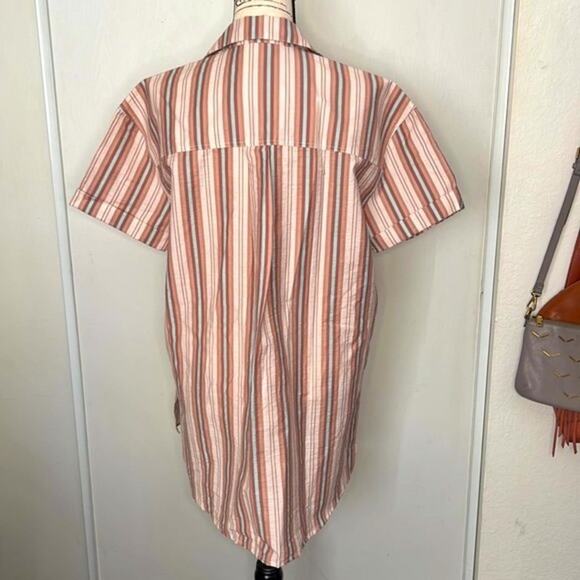 NEW! Free People Printed Poolside Boyfriend Shirt Size Small - Picture 6 of 9